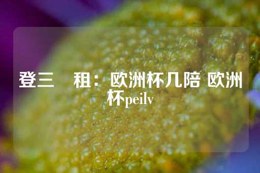 登三岀租：欧洲杯几陪 欧洲杯peilv-第1张图片-皇冠信用盘出租