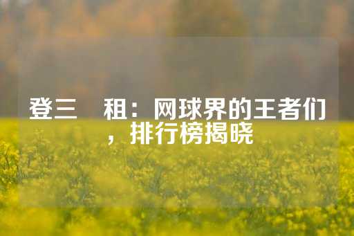 登三岀租：网球界的王者们，排行榜揭晓