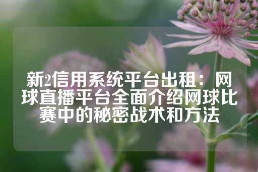 新2信用系统平台出租：网球直播平台全面介绍网球比赛中的秘密战术和方法-第1张图片-皇冠信用盘出租