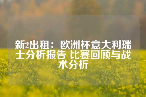 新2出租：欧洲杯意大利瑞士分析报告 比赛回顾与战术分析-第1张图片-皇冠信用盘出租