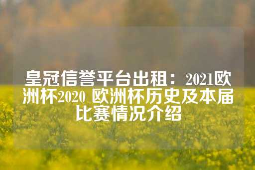 皇冠信誉平台出租：2021欧洲杯2020 欧洲杯历史及本届比赛情况介绍