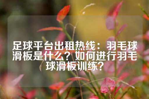 足球平台出租热线：羽毛球滑板是什么？如何进行羽毛球滑板训练？