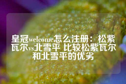 皇冠welcome怎么注册：松紫瓦尔vs北雪平 比较松紫瓦尔和北雪平的优劣