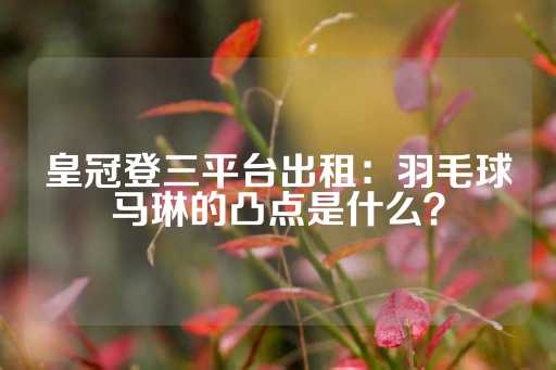 皇冠登三平台出租：羽毛球马琳的凸点是什么？