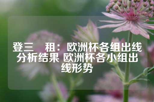 登三岀租：欧洲杯各组出线分析结果 欧洲杯各小组出线形势