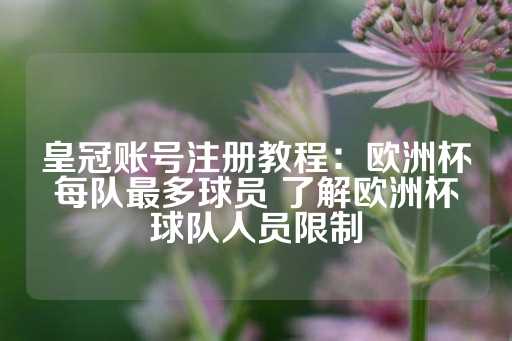 皇冠账号注册教程：欧洲杯每队最多球员 了解欧洲杯球队人员限制