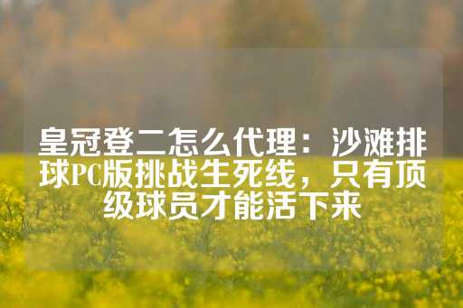 皇冠登二怎么代理：沙滩排球PC版挑战生死线，只有顶级球员才能活下来