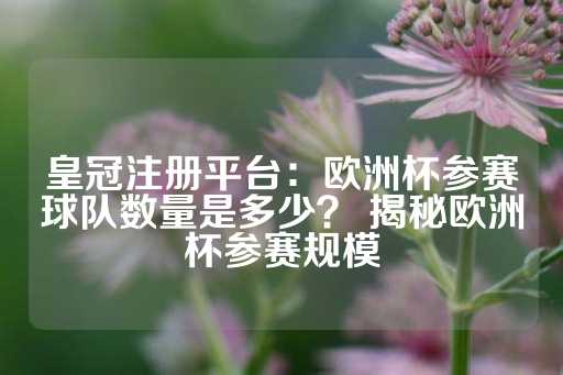 皇冠注册平台：欧洲杯参赛球队数量是多少？ 揭秘欧洲杯参赛规模