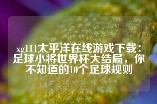 xg111太平洋在线游戏下载：足球小将世界杯大结局，你不知道的10个足球规则-第1张图片-皇冠信用盘出租