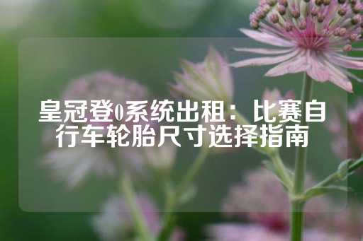 皇冠登0系统出租：比赛自行车轮胎尺寸选择指南