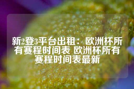 新2登3平台出租：欧洲杯所有赛程时间表 欧洲杯所有赛程时间表最新