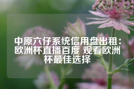 中原六仔系统信用盘出租：欧洲杯直播百度 观看欧洲杯最佳选择