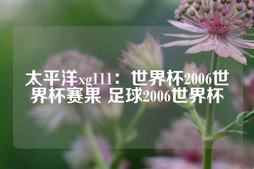 太平洋xg111：世界杯2006世界杯赛果 足球2006世界杯-第1张图片-皇冠信用盘出租