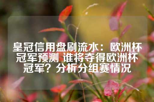 皇冠信用盘刷流水：欧洲杯冠军预测 谁将夺得欧洲杯冠军？分析分组赛情况-第1张图片-皇冠信用盘出租