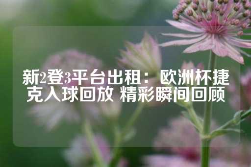 新2登3平台出租：欧洲杯捷克入球回放 精彩瞬间回顾-第1张图片-皇冠信用盘出租