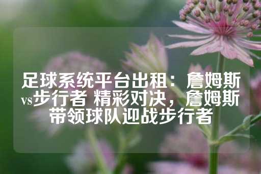 足球系统平台出租：詹姆斯vs步行者 精彩对决，詹姆斯带领球队迎战步行者