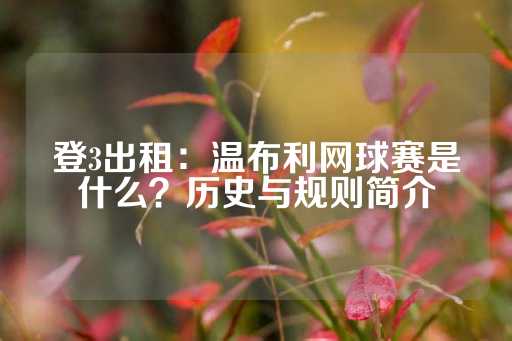 登3出租：温布利网球赛是什么？历史与规则简介