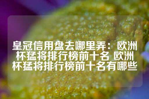 皇冠信用盘去哪里弄：欧洲杯猛将排行榜前十名 欧洲杯猛将排行榜前十名有哪些