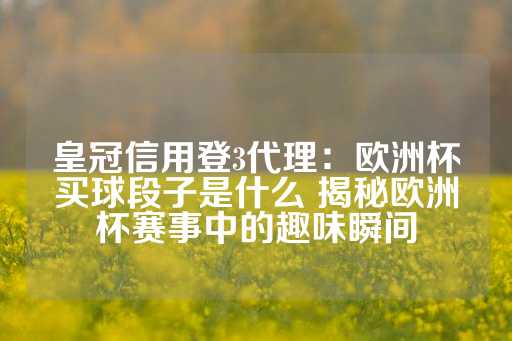 皇冠信用登3代理：欧洲杯买球段子是什么 揭秘欧洲杯赛事中的趣味瞬间-第1张图片-皇冠信用盘出租