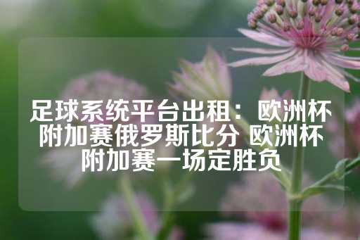 足球系统平台出租：欧洲杯附加赛俄罗斯比分 欧洲杯附加赛一场定胜负