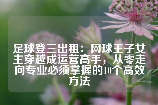 足球登三出租：网球王子女主穿越成运营高手，从零走向专业必须掌握的10个高效方法