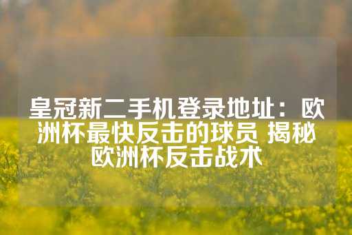 皇冠新二手机登录地址：欧洲杯最快反击的球员 揭秘欧洲杯反击战术-第1张图片-皇冠信用盘出租