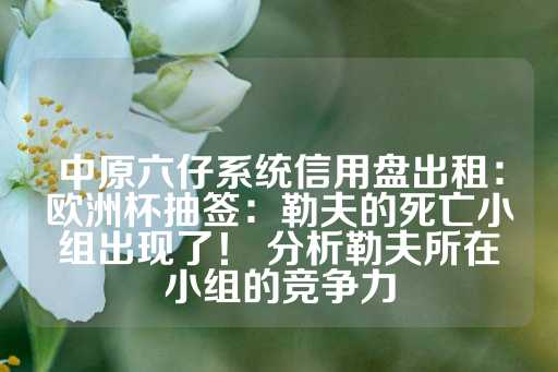 中原六仔系统信用盘出租：欧洲杯抽签：勒夫的死亡小组出现了！ 分析勒夫所在小组的竞争力-第1张图片-皇冠信用盘出租