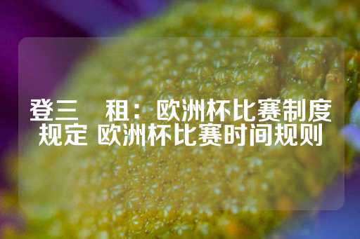 登三岀租：欧洲杯比赛制度规定 欧洲杯比赛时间规则-第1张图片-皇冠信用盘出租