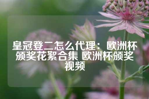 皇冠登二怎么代理：欧洲杯颁奖花絮合集 欧洲杯颁奖视频-第1张图片-皇冠信用盘出租