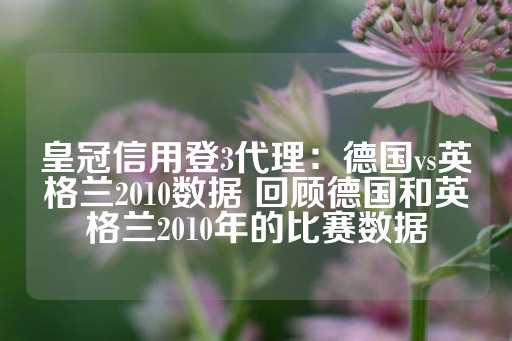 皇冠信用登3代理：德国vs英格兰2010数据 回顾德国和英格兰2010年的比赛数据-第1张图片-皇冠信用盘出租