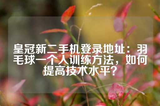 皇冠新二手机登录地址：羽毛球一个人训练方法，如何提高技术水平？