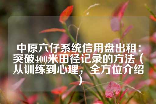 中原六仔系统信用盘出租：突破400米田径记录的方法（从训练到心理，全方位介绍）