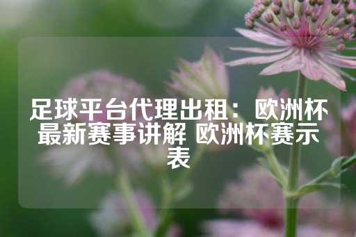 足球平台代理出租：欧洲杯最新赛事讲解 欧洲杯赛示表