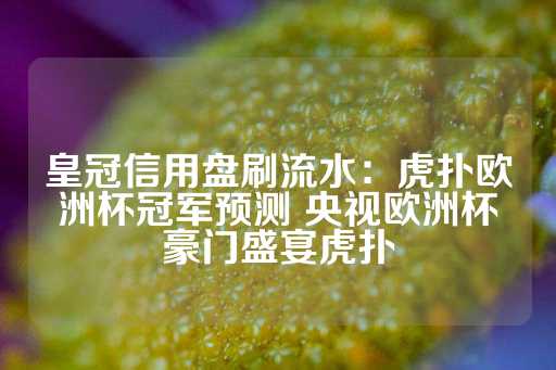 皇冠信用盘刷流水：虎扑欧洲杯冠军预测 央视欧洲杯豪门盛宴虎扑-第1张图片-皇冠信用盘出租