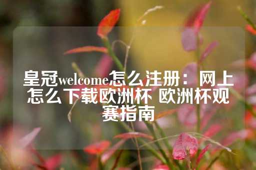 皇冠welcome怎么注册：网上怎么下载欧洲杯 欧洲杯观赛指南