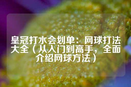 皇冠打水会划单：网球打法大全（从入门到高手，全面介绍网球方法）