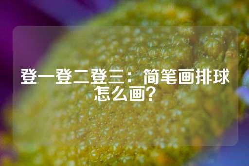 登一登二登三：简笔画排球怎么画？-第1张图片-皇冠信用盘出租