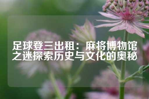 足球登三出租：麻将博物馆之迷探索历史与文化的奥秘