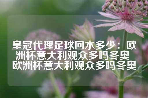 皇冠代理足球回水多少：欧洲杯意大利观众多吗冬奥 欧洲杯意大利观众多吗冬奥-第1张图片-皇冠信用盘出租