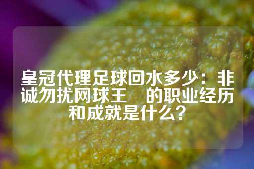 皇冠代理足球回水多少：非诚勿扰网球王玥的职业经历和成就是什么？