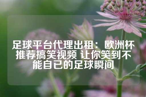 足球平台代理出租：欧洲杯推荐搞笑视频 让你笑到不能自已的足球瞬间