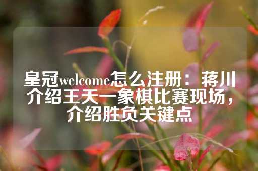 皇冠welcome怎么注册：蒋川介绍王天一象棋比赛现场，介绍胜负关键点