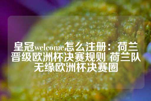 皇冠welcome怎么注册：荷兰晋级欧洲杯决赛规则 荷兰队无缘欧洲杯决赛圈-第1张图片-皇冠信用盘出租