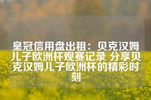 皇冠信用盘出租：贝克汉姆儿子欧洲杯观赛记录 分享贝克汉姆儿子欧洲杯的精彩时刻