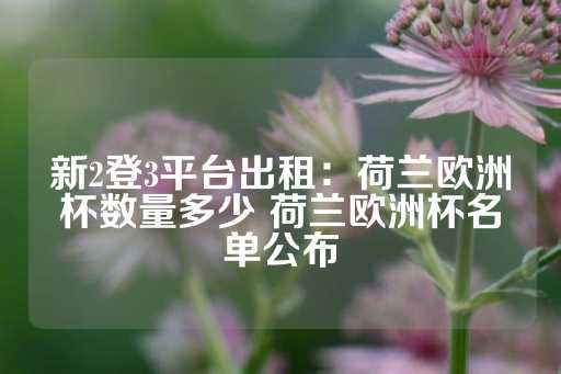 新2登3平台出租：荷兰欧洲杯数量多少 荷兰欧洲杯名单公布