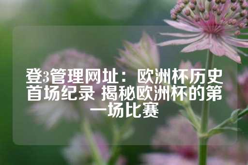 登3管理网址：欧洲杯历史首场纪录 揭秘欧洲杯的第一场比赛