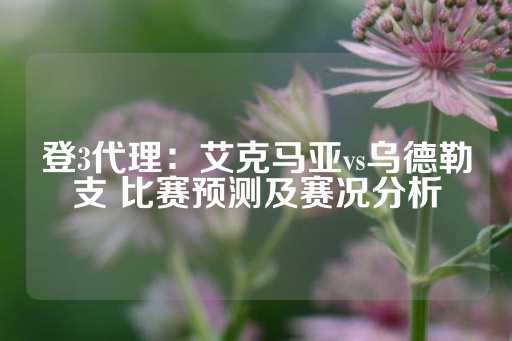 登3代理：艾克马亚vs乌德勒支 比赛预测及赛况分析