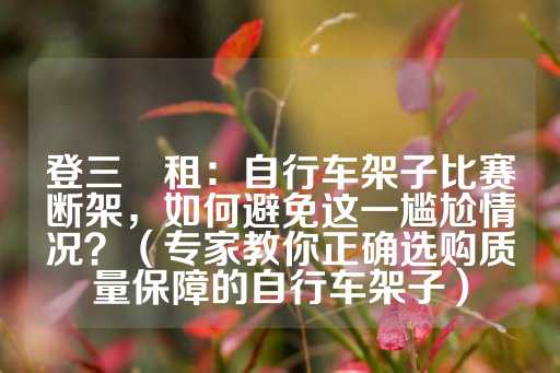 登三岀租：自行车架子比赛断架，如何避免这一尴尬情况？（专家教你正确选购质量保障的自行车架子）-第1张图片-皇冠信用盘出租