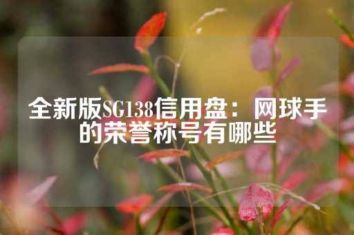 全新版SG138信用盘：网球手的荣誉称号有哪些