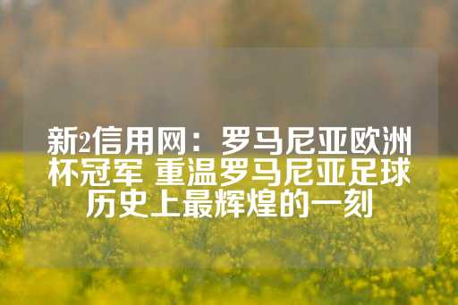 新2信用网：罗马尼亚欧洲杯冠军 重温罗马尼亚足球历史上最辉煌的一刻